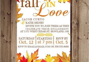 Fall themed Party Invitations Fall Engagement Party Invitations Oxsvitation Com
