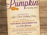 Fall themed Party Invitations Little Pumpkin Birthday Invitation Fall Birthday Party