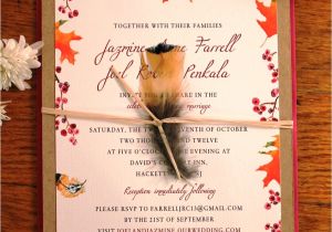 Fall themed Wedding Invitations Cheap Beautiful Fall Wedding Invitations with orange Burst