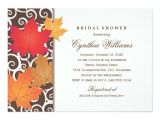Fall themed Wedding Shower Invitations Bridal Shower Invitation Autumn Fall theme Zazzle