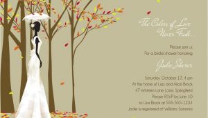 Fall themed Wedding Shower Invitations Fall In Love Autumn themed Bridal Shower Invitations Print