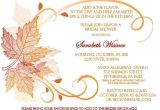 Fall themed Wedding Shower Invitations Fall themed Bridal Shower Invitation