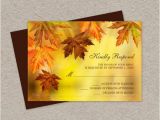 Fall Wedding Invitations and Rsvp Cards Diy Fall Wedding Rsvp Cards with Falling Leaves Fall Leaves