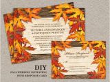 Fall Wedding Invitations and Rsvp Cards Diy Printable Fall Wedding Invitations and Rsvp Cards with