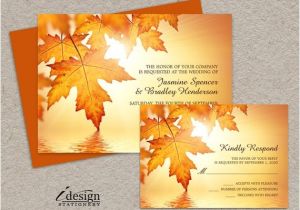 Fall Wedding Invitations and Rsvp Cards Fall Wedding Invitations and Rsvp Cards Diy Printable Wedding