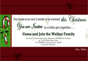 Family Holiday Party Invitation Wording Christmas Invitation Template and Wording Ideas