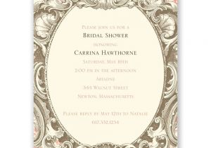 Fancy Bridal Shower Invitations Fancy Frame Petite Bridal Shower Invitation