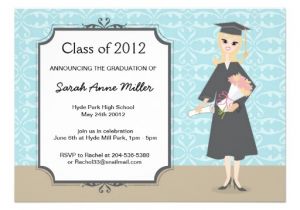 Fancy Graduation Invitations Girl 39 S Fancy Graduation Celebration Invitations Zazzle