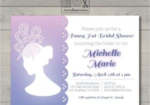 Fancy Hat Bridal Shower Invitations Printable Fancy Hat Bridal Shower Invitation