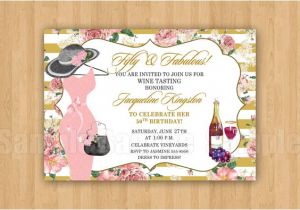 Fancy Hat Bridal Shower Invitations Wine Tasting Fancy Hat Dress Birthday Bridal Shower