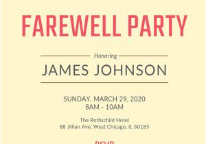 Farewell Party Invitation Letter Template Farewell Party Invitation Template 29 Free Psd format
