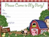Farm Animal Birthday Invitation Template Free Farm Birthday Invitations Free Printable Birthday