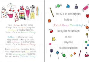 Favorite Things Birthday Party Invitation Custom Birthday Party Invitation Favorite Things Party