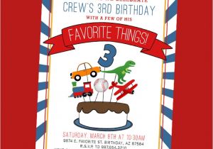 Favorite Things Birthday Party Invitation Favorite Things Birthday Party Invite