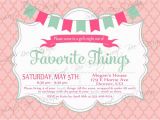Favorite Things Birthday Party Invitation Favorite Things Party Invitation Custom Printable