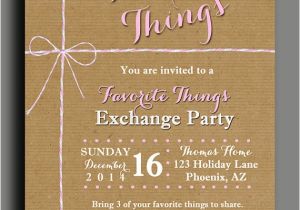 Favorite Things Birthday Party Invitation Favorite Things Party Invitation Printable or Printed with
