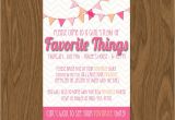 Favorite Things Birthday Party Invitation Favorite Things Party Invite 5×7 Print Yourself or by Room1117
