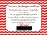 Favorite Things Birthday Party Invitation Land Of Collins My Favorite Things Party Invitation