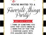 Favorite Things Christmas Party Invitation 25 Best Ideas About Favorite Things Party On Pinterest