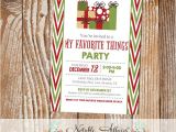 Favorite Things Christmas Party Invitation Items Similar to Side Chevron My Favorite Things Party