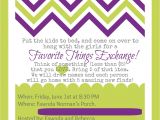 Favorite Things Party Invitation Fireflies and Jellybeans Favorite Things Party