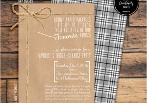 Favorite Things Party Invitation Wording Christmas Favorite Things Party Invitation Digital File or