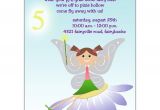 Fifth Birthday Party Invitation Wording Fairy Fun Brunette 5th Birthday Invitations Paperstyle