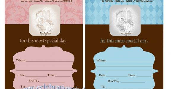 Fill In Baptism Invitations Celebrations In the Catholic Home Printable Fill In