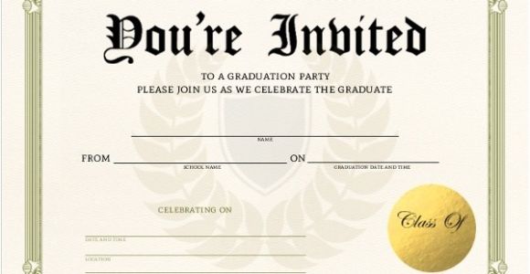 Fill In Graduation Invitations Unique Graduation Diploma Fill In the Blank Invitation