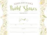 Fill In the Blank Bridal Shower Invitations Whimsical Yellow Flower Bridal Shower Fill In the Blank