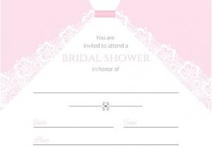 Fill In the Blank Bridal Shower Invitations White Wedding Dress Fill In the Blank Bridal Shower Invite