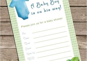 Fillable Baby Shower Invitations Fillable Baby Shower Invitation Boy Invitations Baby