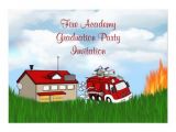 Fire Academy Graduation Invitations Fire Academy Graduation Party Invitation Fireman 5 Quot X 7