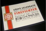 Fire Academy Graduation Invitations Fire Fighter Graduation Invite Blacky Designs