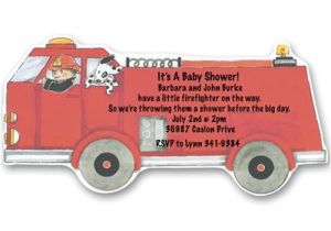 Fire Truck Baby Shower Invitations Red Fire Truck Baby Shower Invitations