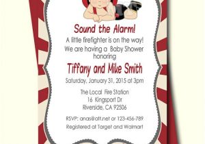 Firefighter Baby Shower Invitations Firefighter Baby Shower Invitation Fireman Baby Shower