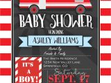 Firefighter themed Baby Shower Invitations Fire Truck Baby Shower Invitation Personalized Printable
