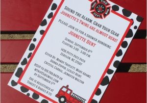 Firefighter themed Baby Shower Invitations Fire Truck themed Baby Shower Invitation