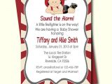 Firefighter themed Baby Shower Invitations Firefighter Baby Shower Invitation Fireman Baby Shower