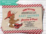 Firefighter themed Baby Shower Invitations Firefighter Baby Shower Invitation Vintage African American