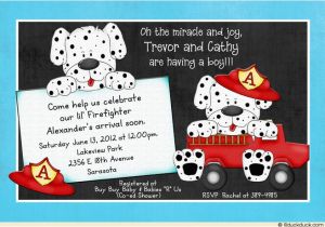 Firefighter themed Baby Shower Invitations Firefighter Baby Shower Invitations