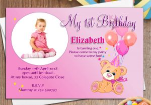 First Birthday Invitation Card Matter In English 20 Birthday Invitations Cards – Sample Wording Printable