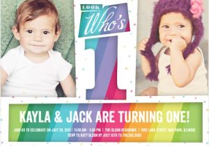 First Birthday Invitations for Twins Discount 1st Birthday Invitations for Twins Shutterfly