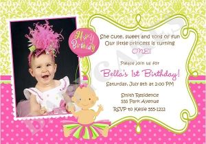 First Birthday Party Invitation Message First Birthday Invitation Wording and 1st Birthday