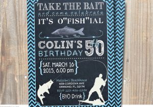 Fish themed Birthday Party Invitations Fishing Birthday Party Invitation Printable 30th 40th