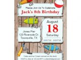 Fish themed Birthday Party Invitations Fishing theme Party Invitation Zazzle