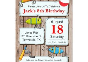 Fish themed Birthday Party Invitations Fishing theme Party Invitation Zazzle