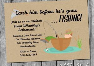 Fishing Retirement Party Invitations Gone Fishing Retirement Party Invitation Printable 5×7 4×6