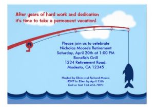 Fishing Retirement Party Invitations Personalized Gone Fishing Invitations