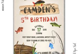 Fishing themed Party Invitations Gone Fishing Party Invitation Fishing Birthday Party